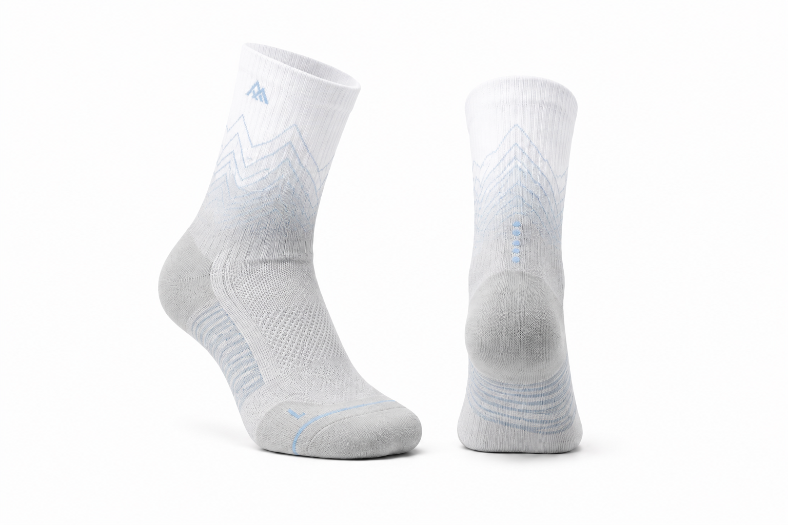Glacier Running Sock in Glacier White